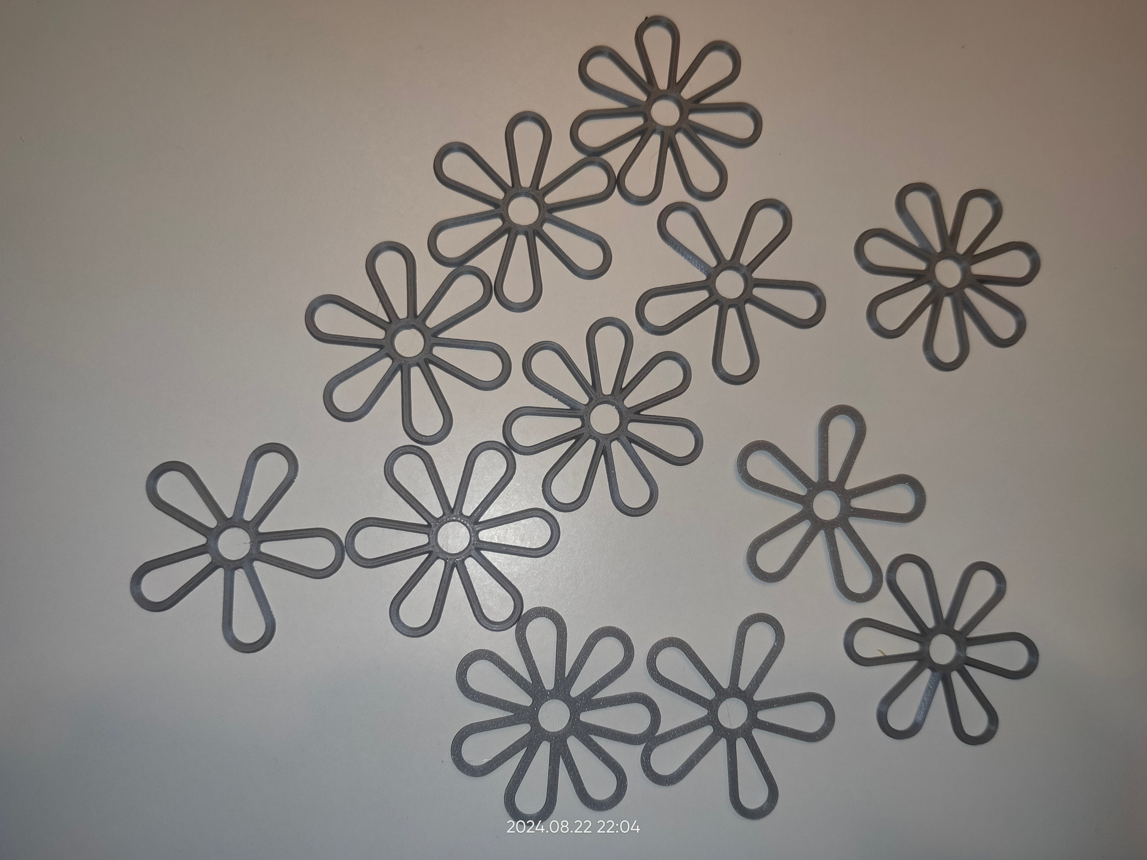 Yarn flowers templates (5/6/7 petals)