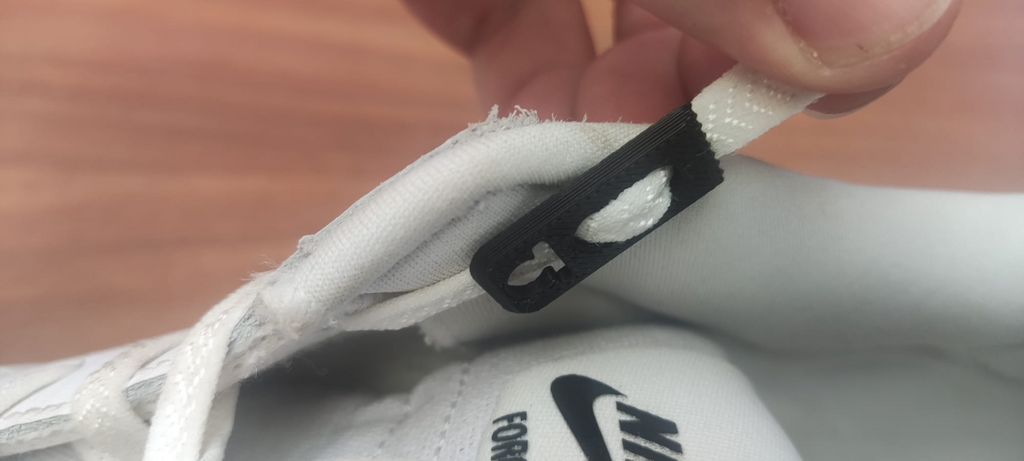 Shoelace clips locked