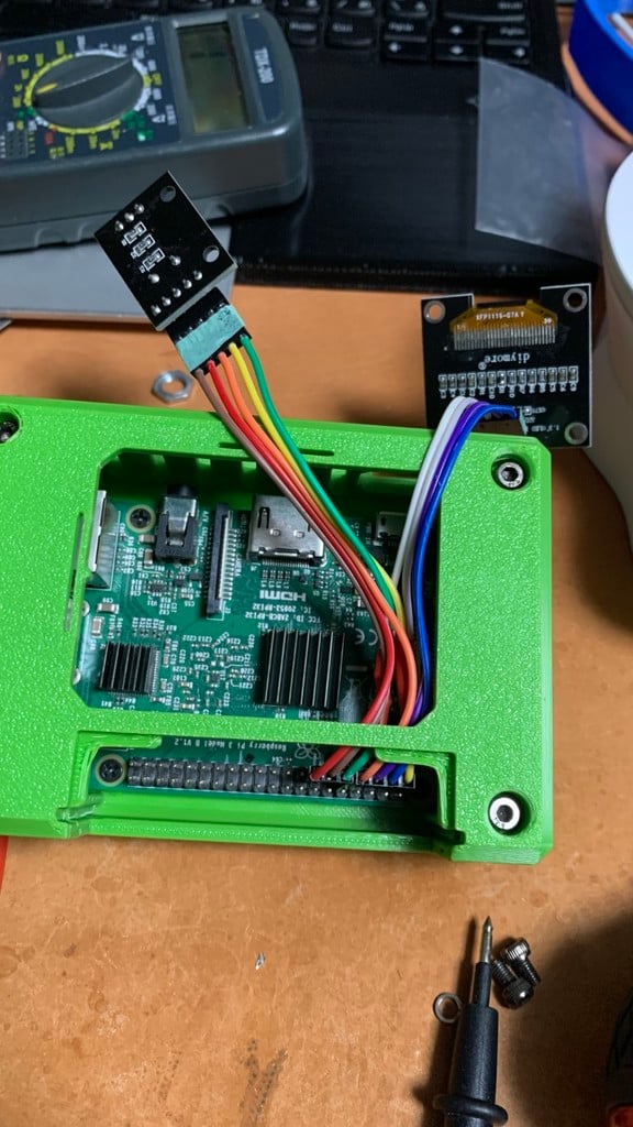 Raspberry Pi case with 1.3" OLED and encoder