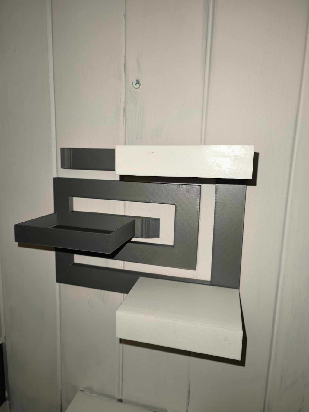MODERN 3 TIER HIDDEN SHELF - NO SUPPORTS - 4 PARTS
