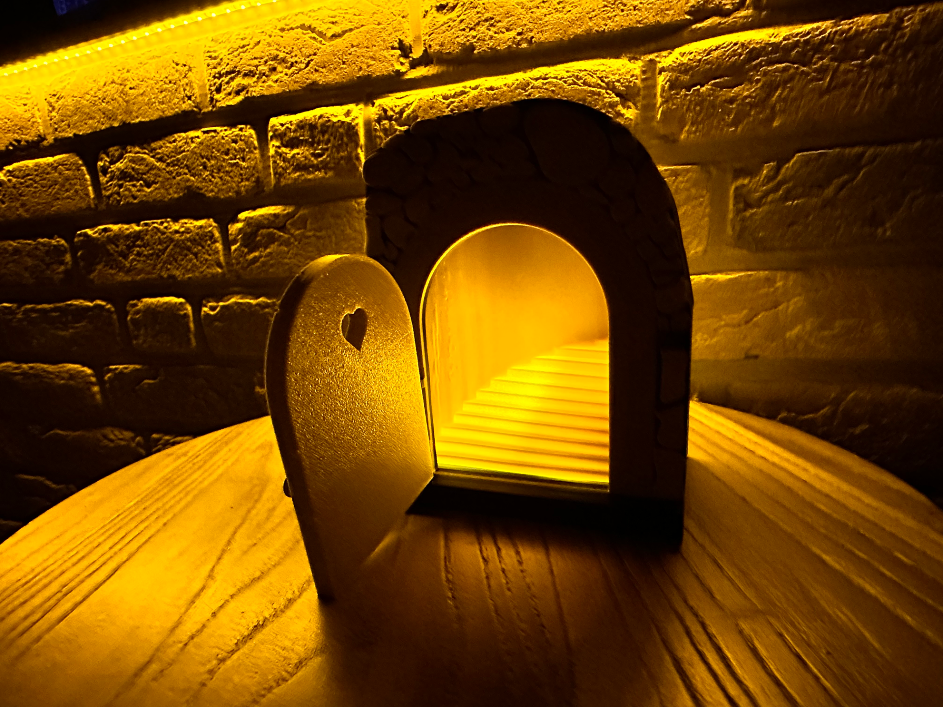 Fairy Door with Steps (optional LED-light)