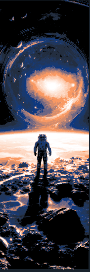 Event Horizon - Fantasy Space Scenes as Set of 3 Bookmarks