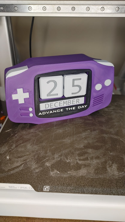 GameBoy Advance Block Calendar