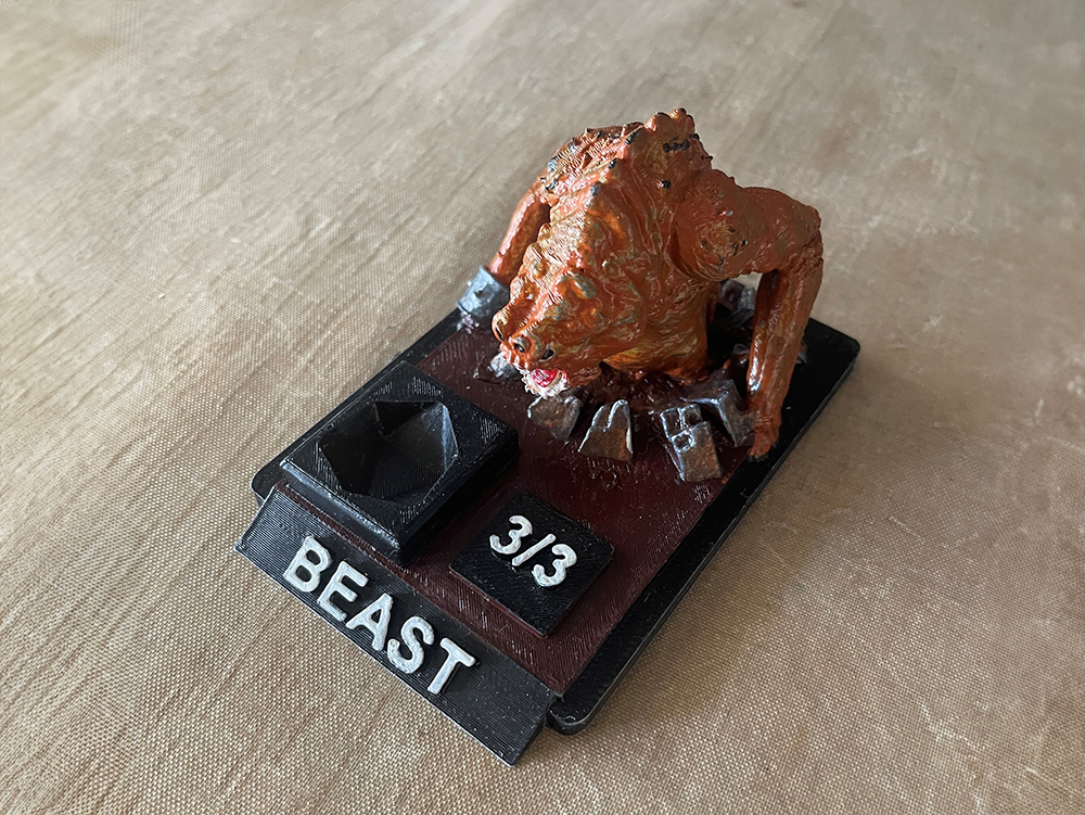 MTG 3D Beast Token