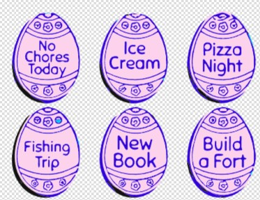 Easter Gift Tokens for inside eggs