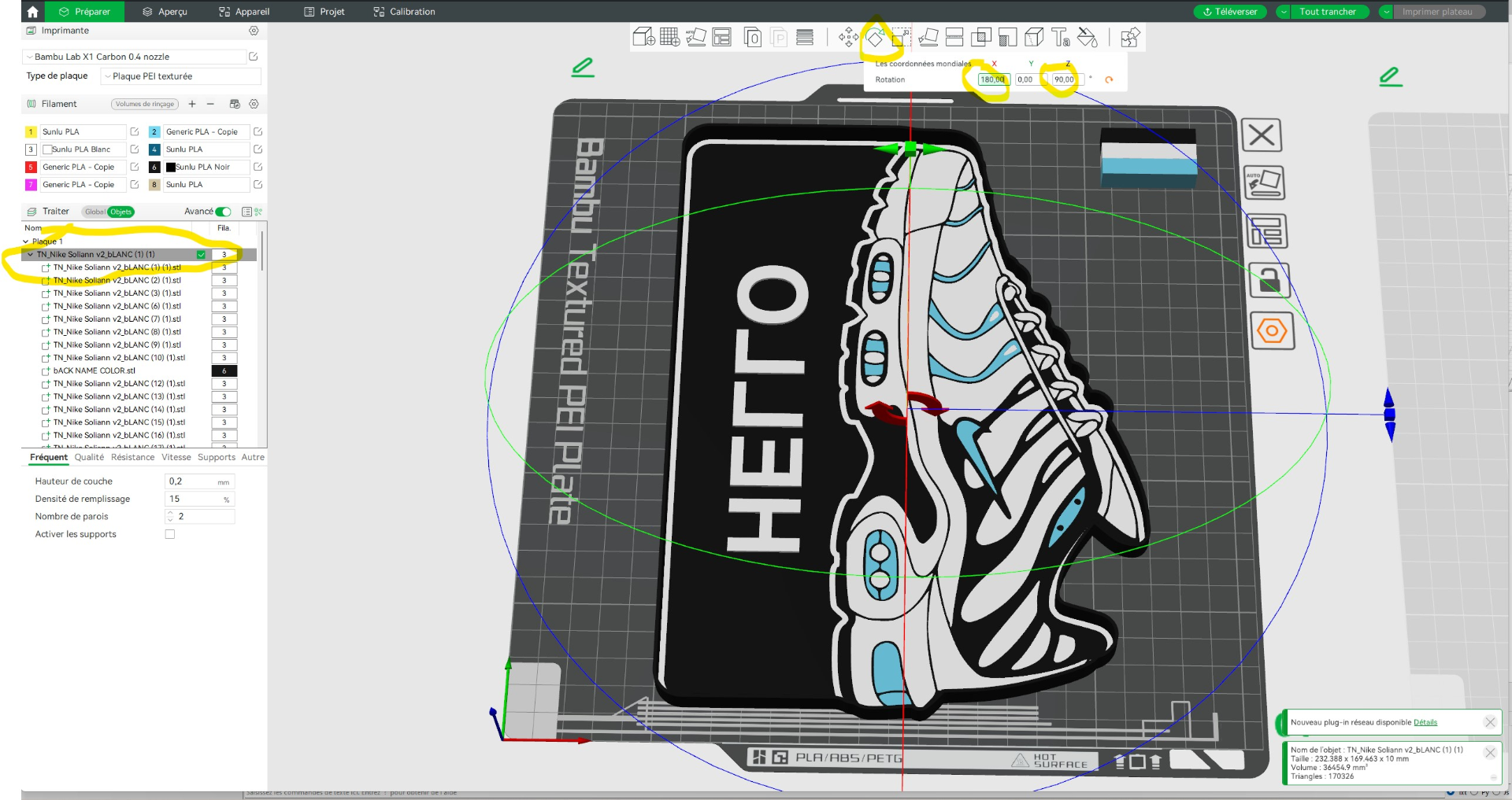 Light Nike TN Shoes lamp with YOUR NAME LED 1AMS