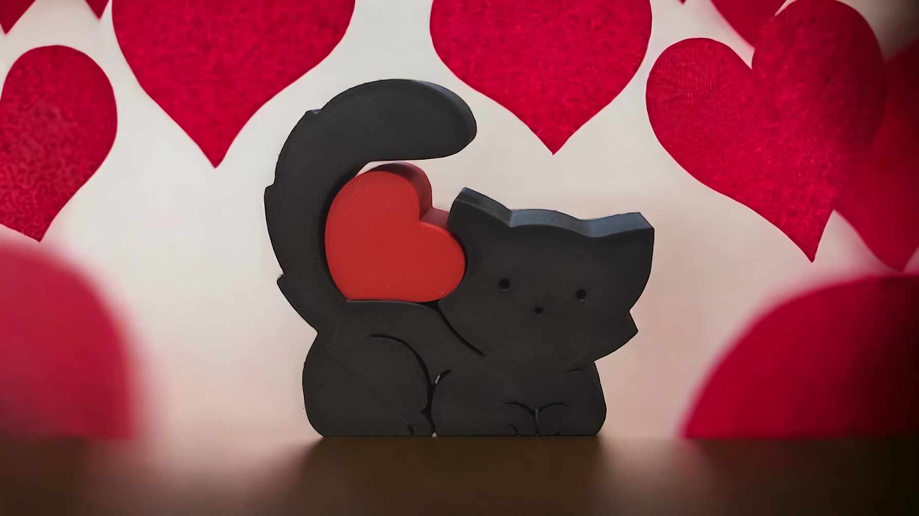 Cat with Heart Puzzle