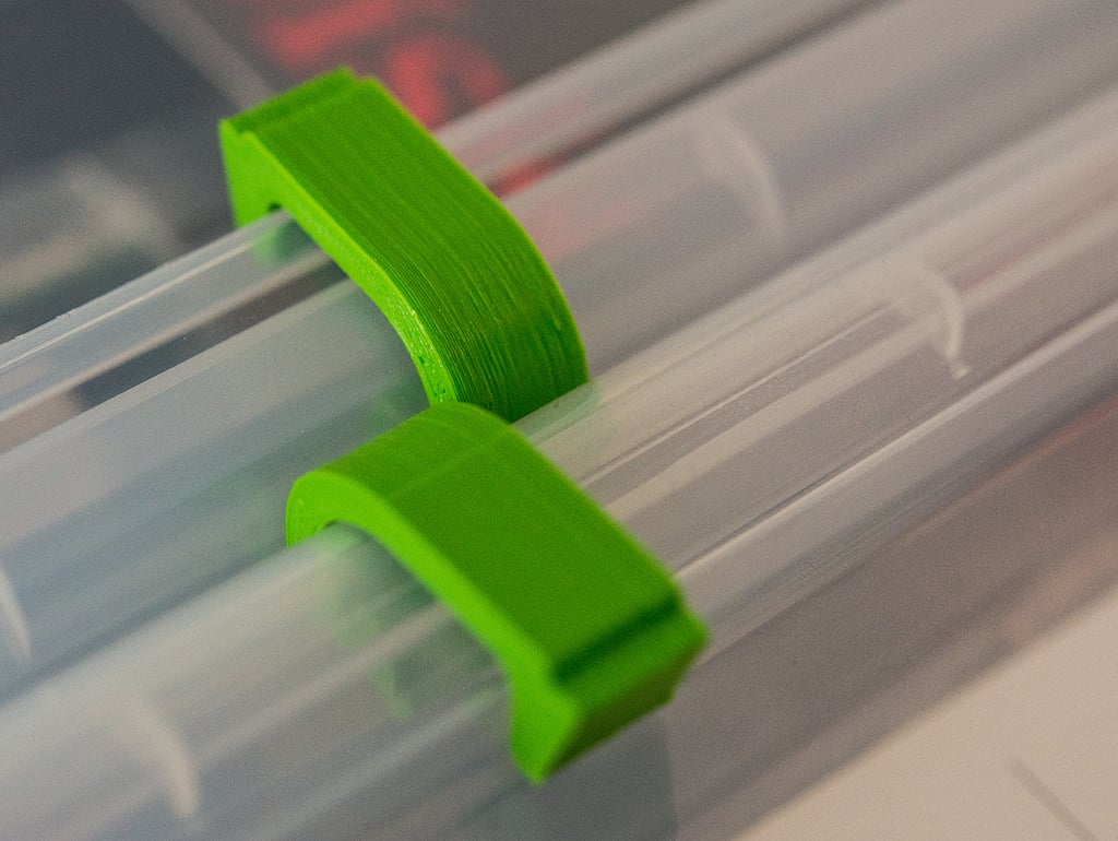 Lid clips for the smaller IKEA SAMLA storage boxes