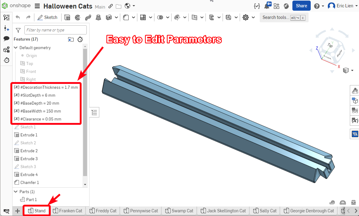 Halloween & Holidays Cats Stand - Extendable