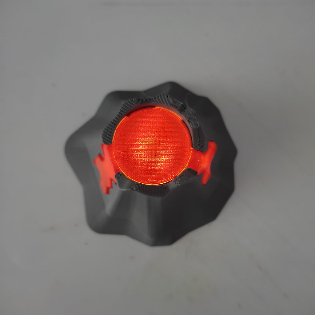 Erupting volcano diorama with glowing lava
