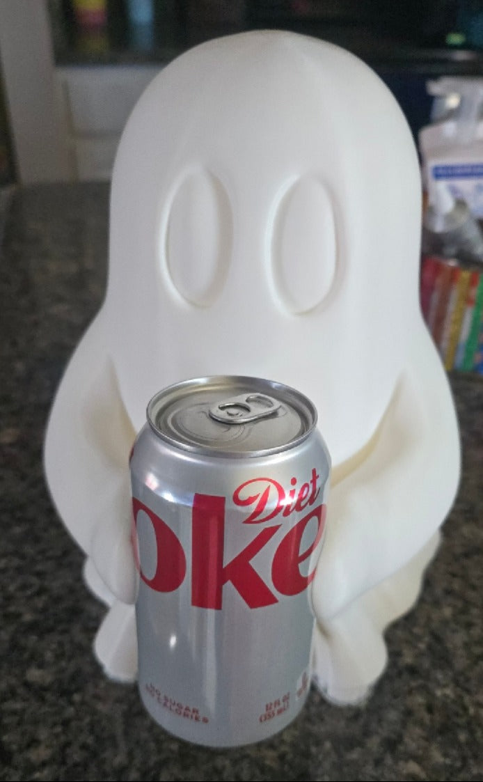 Ghosty holding soda can