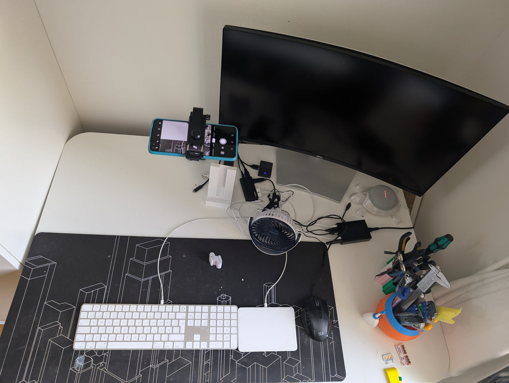 Desk camera arm - selfie stick mount