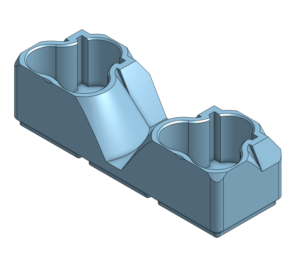 Gridfinity Shadow Tray- M12 3X SMALL Battery Tray