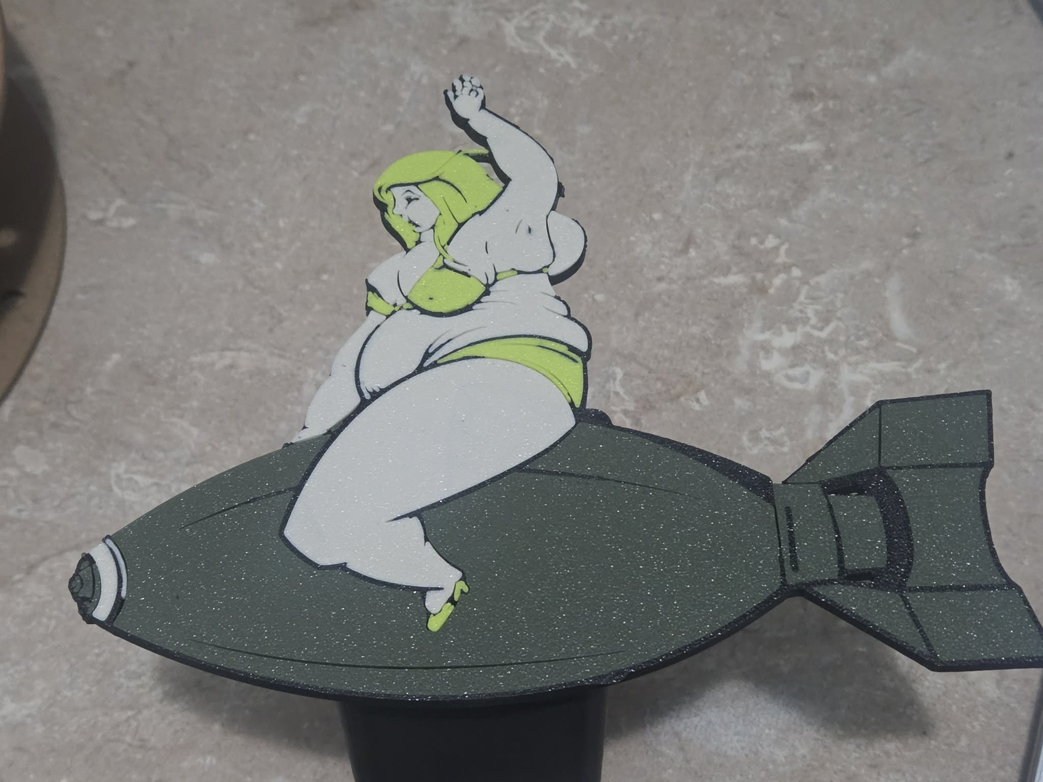 Big Boomer Babe Truck Hitch Cover by LinksLabs3D