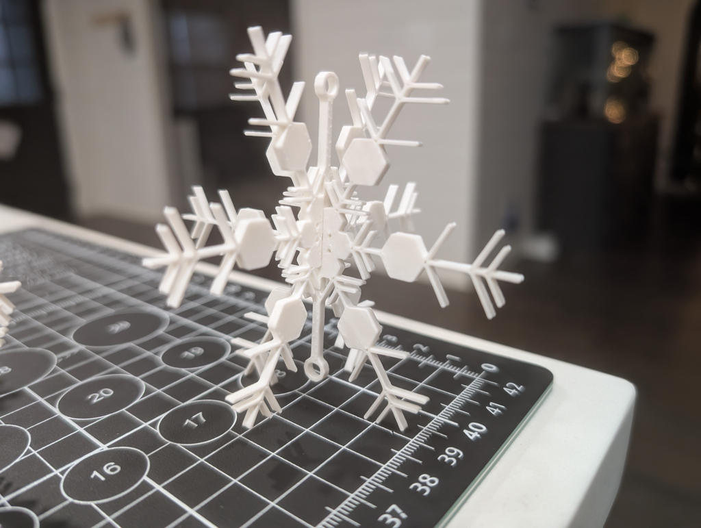 3D snowflake ornament (Set of 8 different designs)
