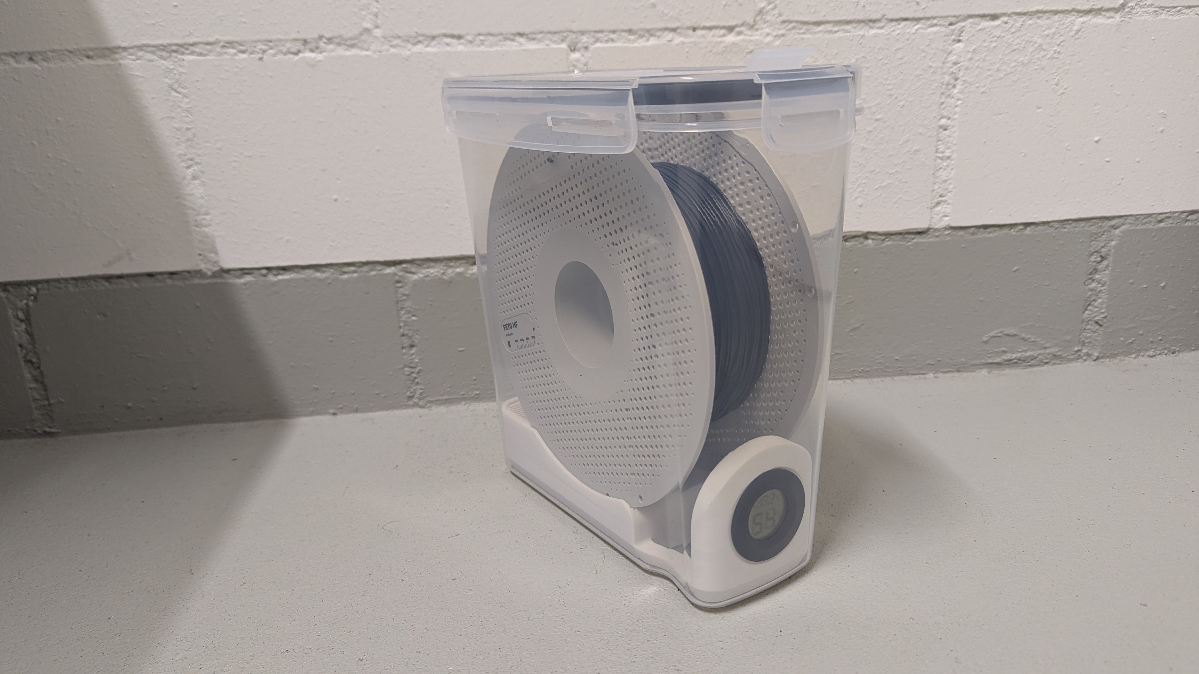 Filament Spool and Desiccant Holder for Cereal Box