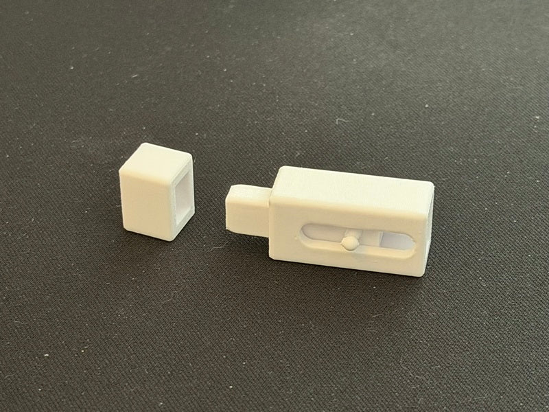 Small sliding door latch