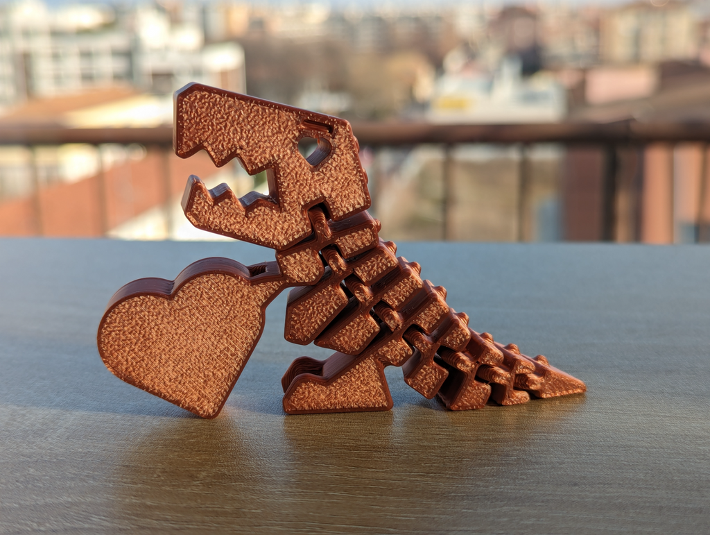 FlexiDino Print in Place T-Rex for Valentine's Day