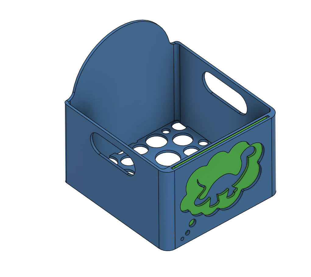 Pixi storage box with front insert
