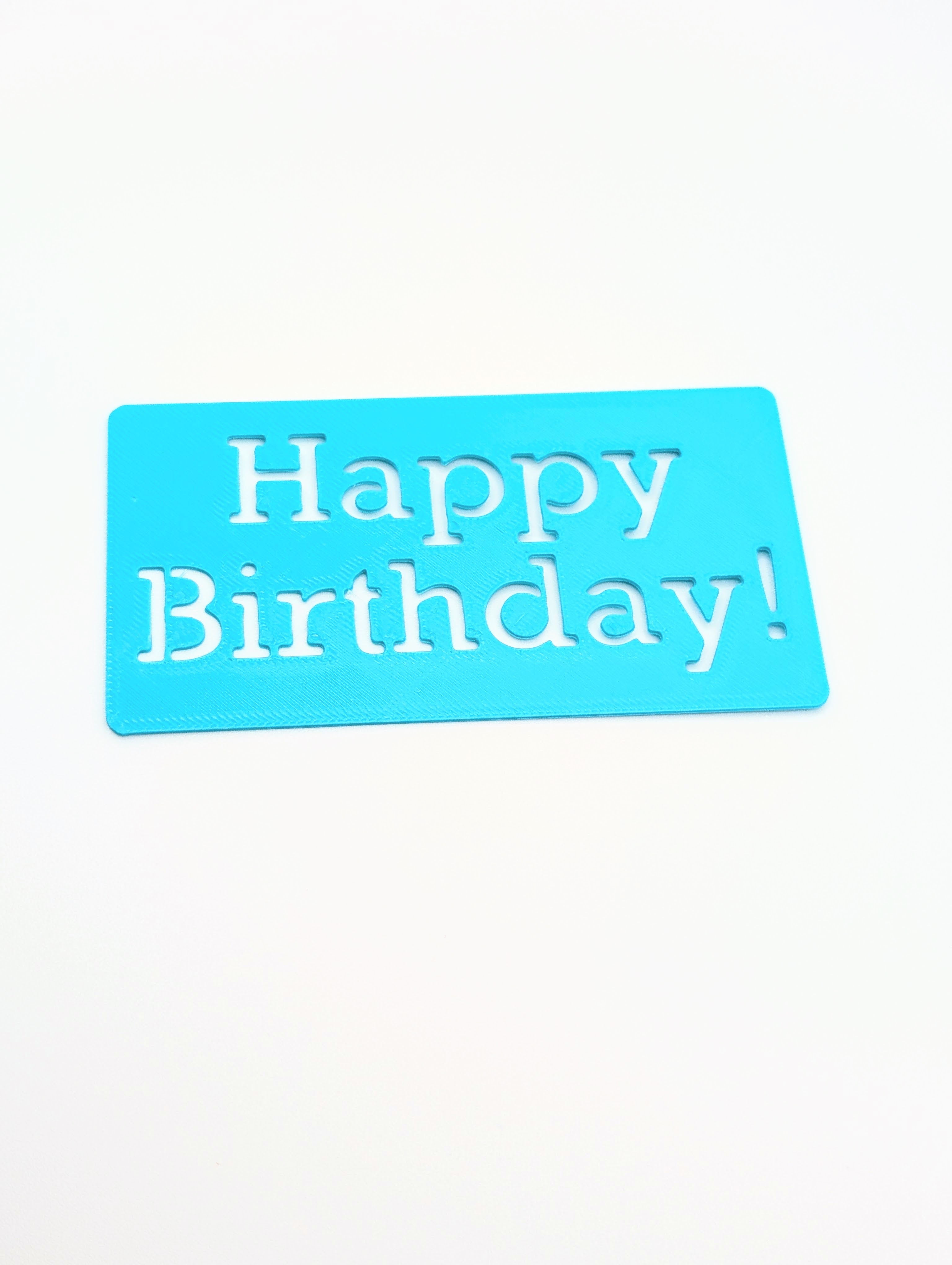 Happy Birthday Stencil, Slab Serif Font