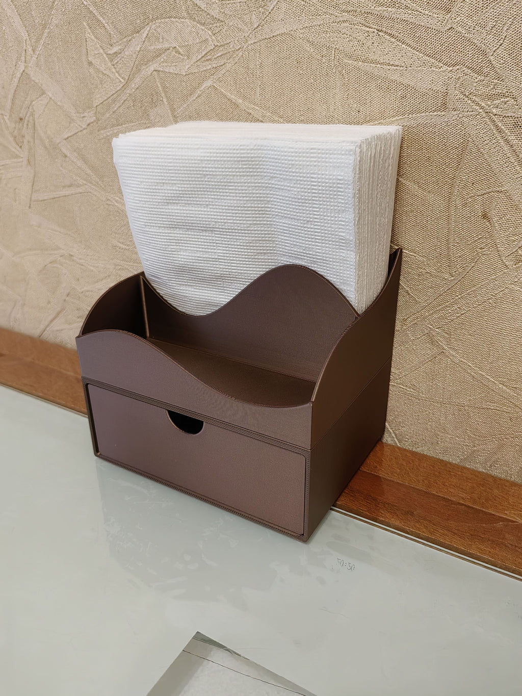 Napkin Holder with Drawer – 2-in-1 Table Organizer