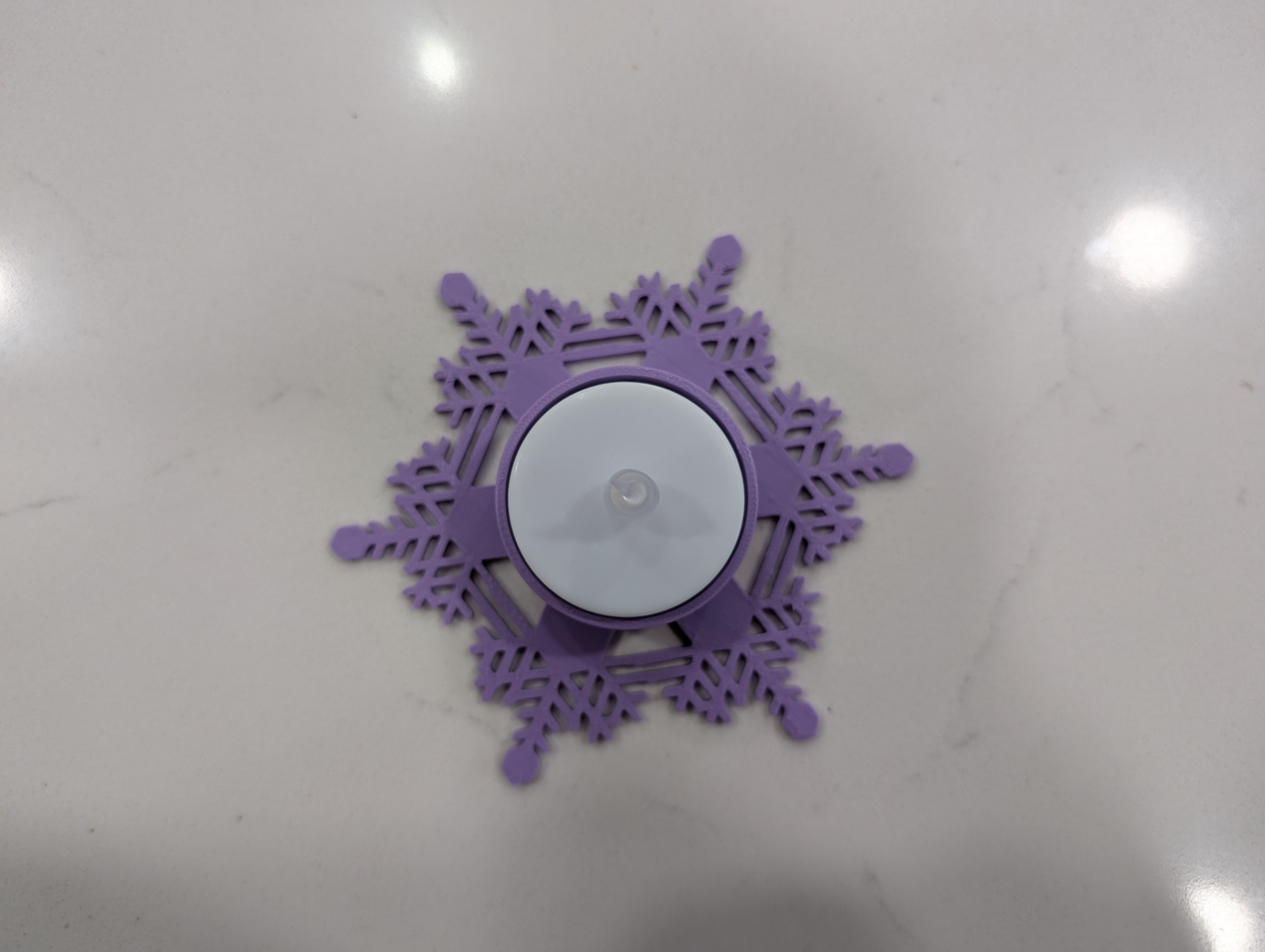 Set of 8 Snowflake Tealight Candle Holders