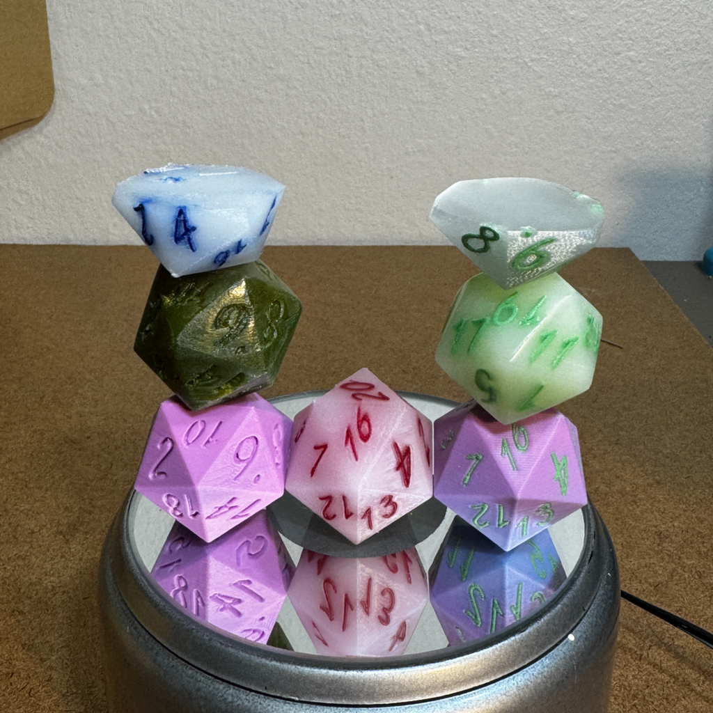 D20 Dice Numerically Balanced Easy Color