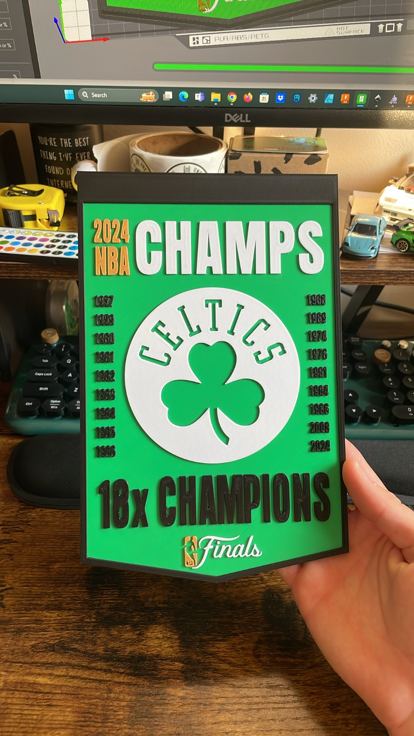 Celtics 18x Champs Sign