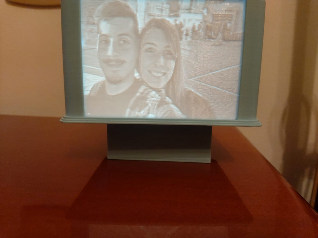 BOX LITOFANIA CON SCRITTA PERSONALIZZABILE