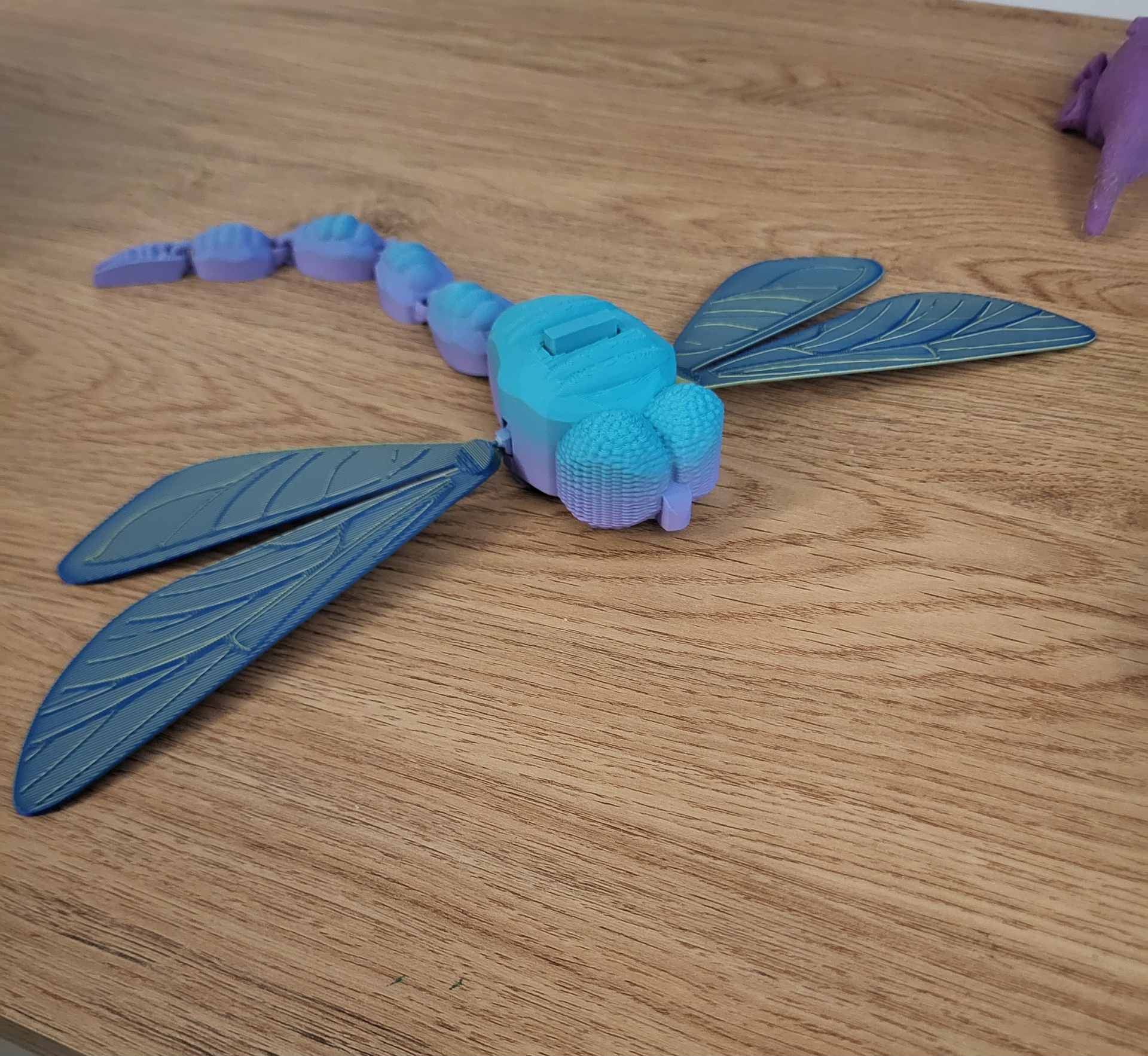 dragonfly articulated with moving wings