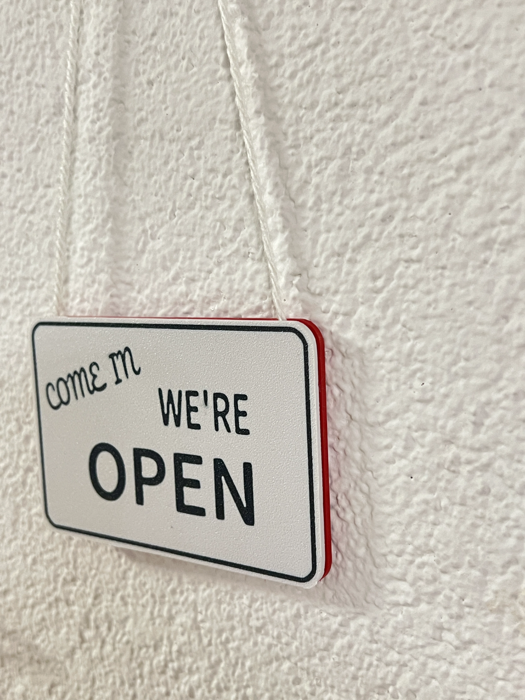 Shop Sign - We are opened / closed with holder