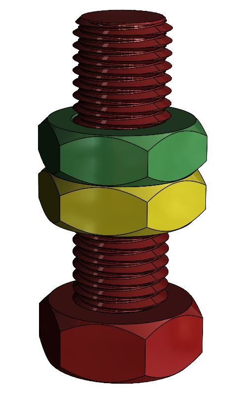 M24 Bolt with Left and Right hand threads