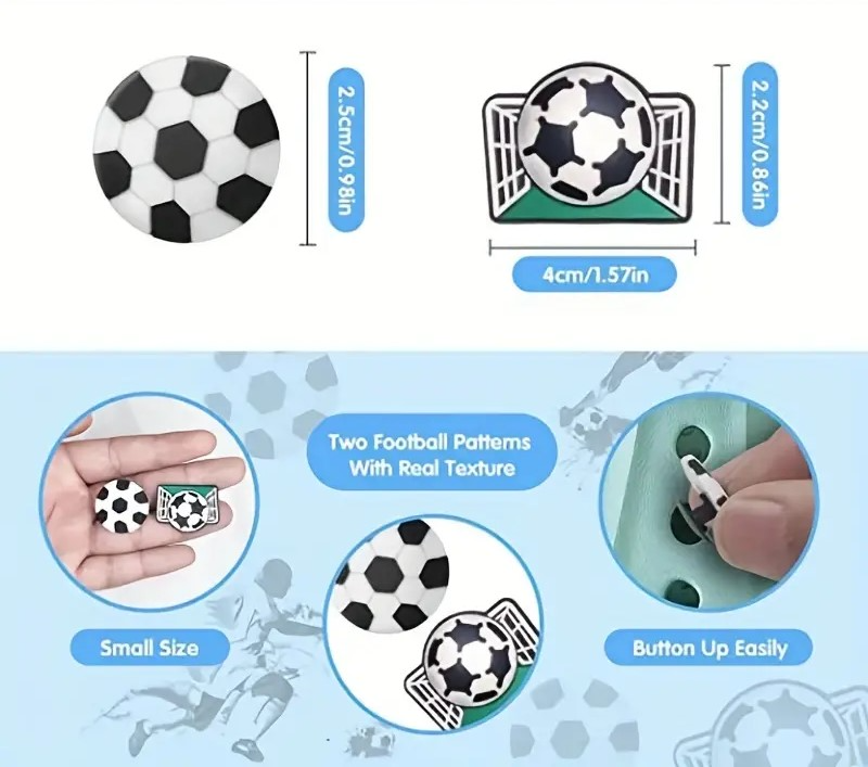Soccer Croc Charm (Single-/Multi color)