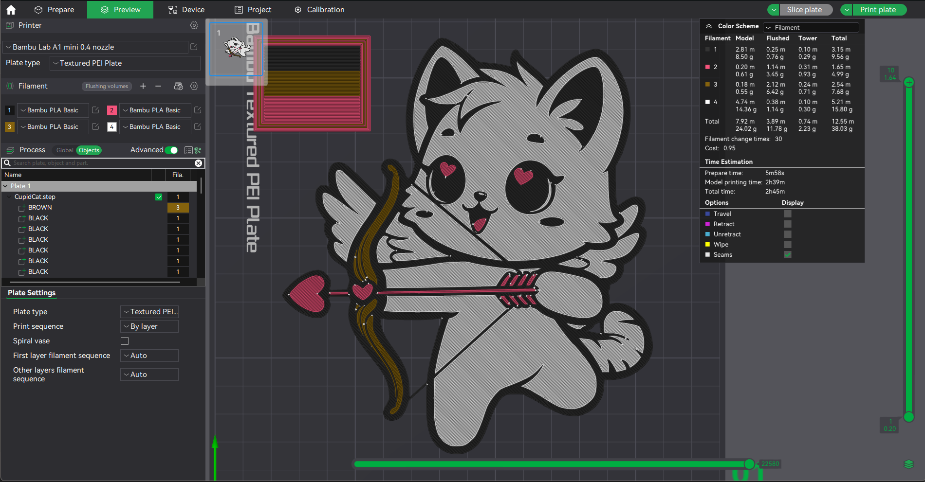 Cupid Cat Valentines Day Decoration