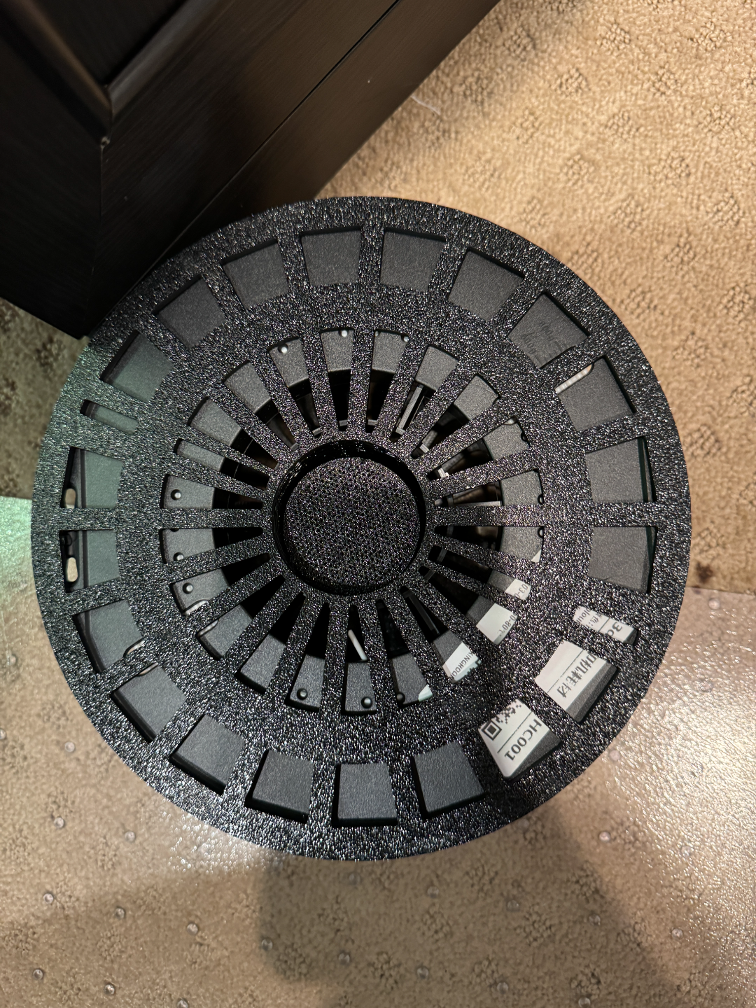 cardboard spool adapter w/ removable desiccant AMS