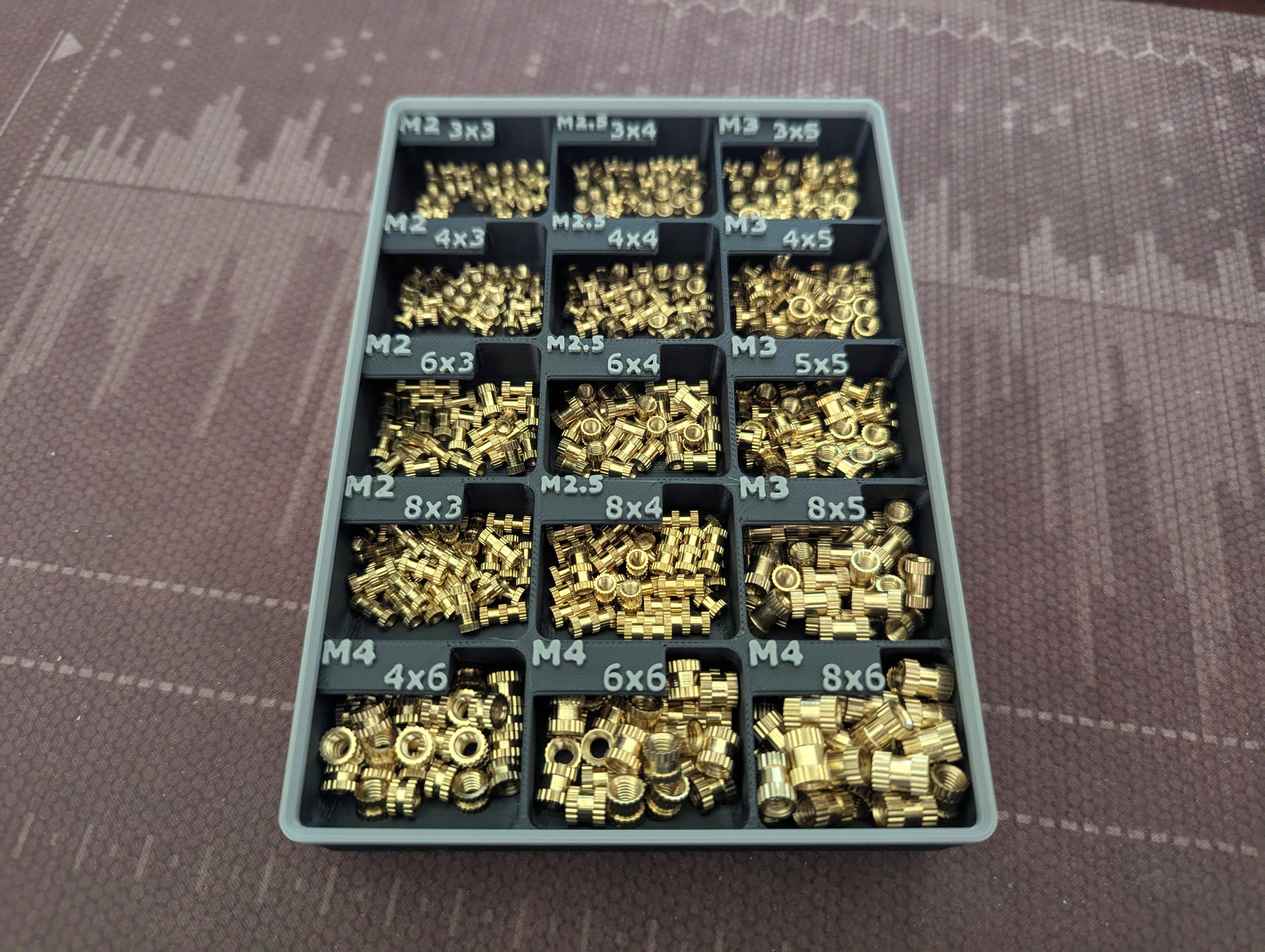 Threaded Insert Gridfinity Organizer