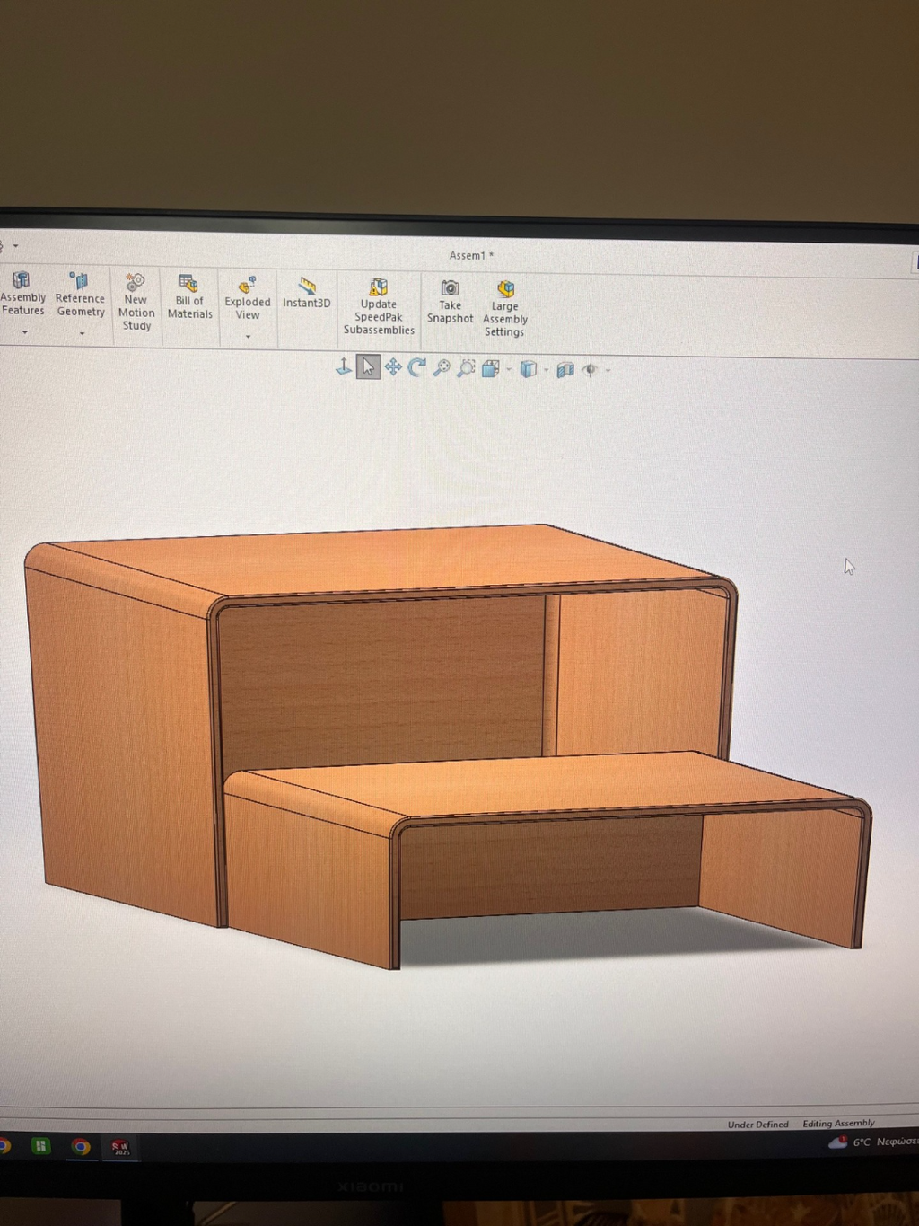 Dual Monitor Stand Drawers