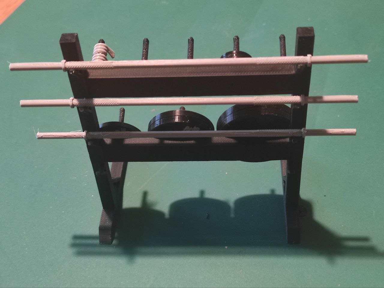 Miniature Weight Set, Bench and Rack