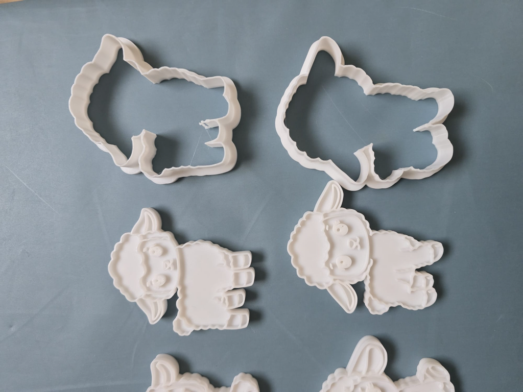 Cute Sheep Animal Cookie Cutter Playdoh Stamp Farm