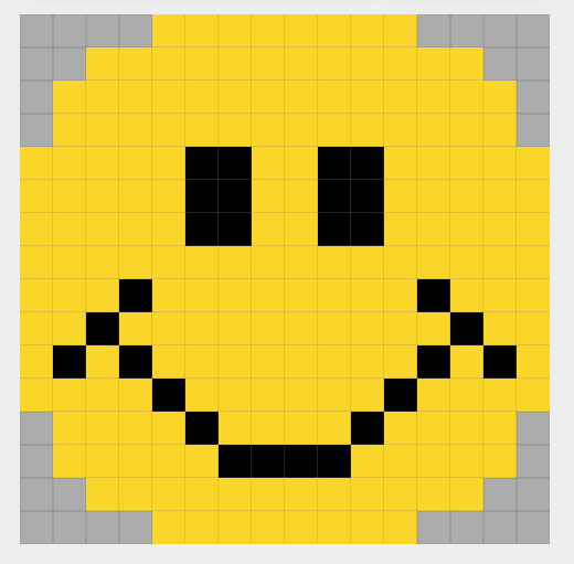 Pixel Puzzle - Big Smile 16x16 - 256 blocks