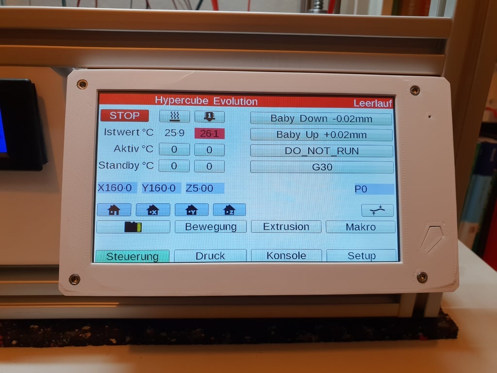 Duet3D PanelDue 7i angled Case with integrated SD-Slot to mount on a 3030 Extrusion