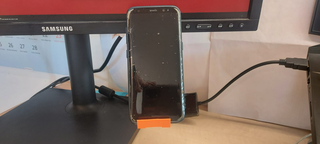 Monitor phone holder