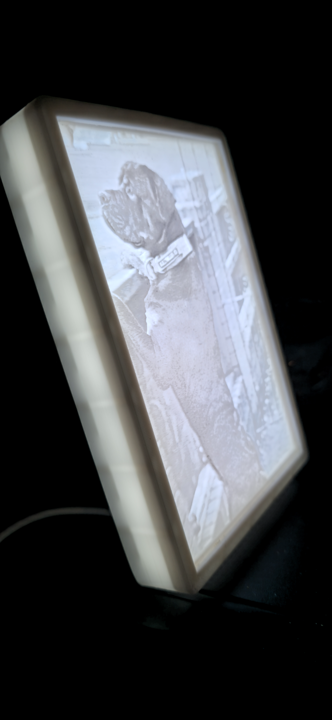 Lithophane photo and frame