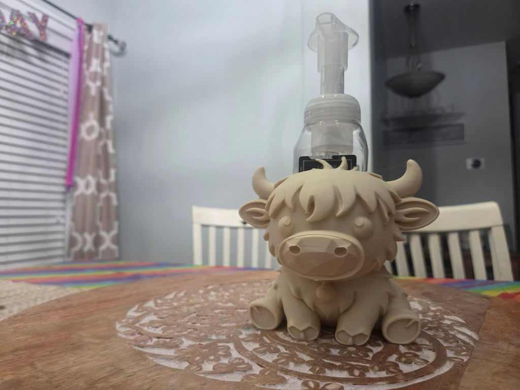 Highland Cow Desk Chaos Coordinator/soap dispenser