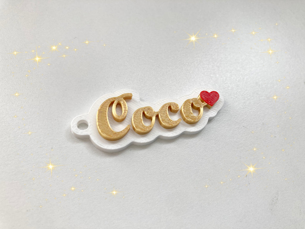 Customizable Parametric Name Keychain_吉田工房