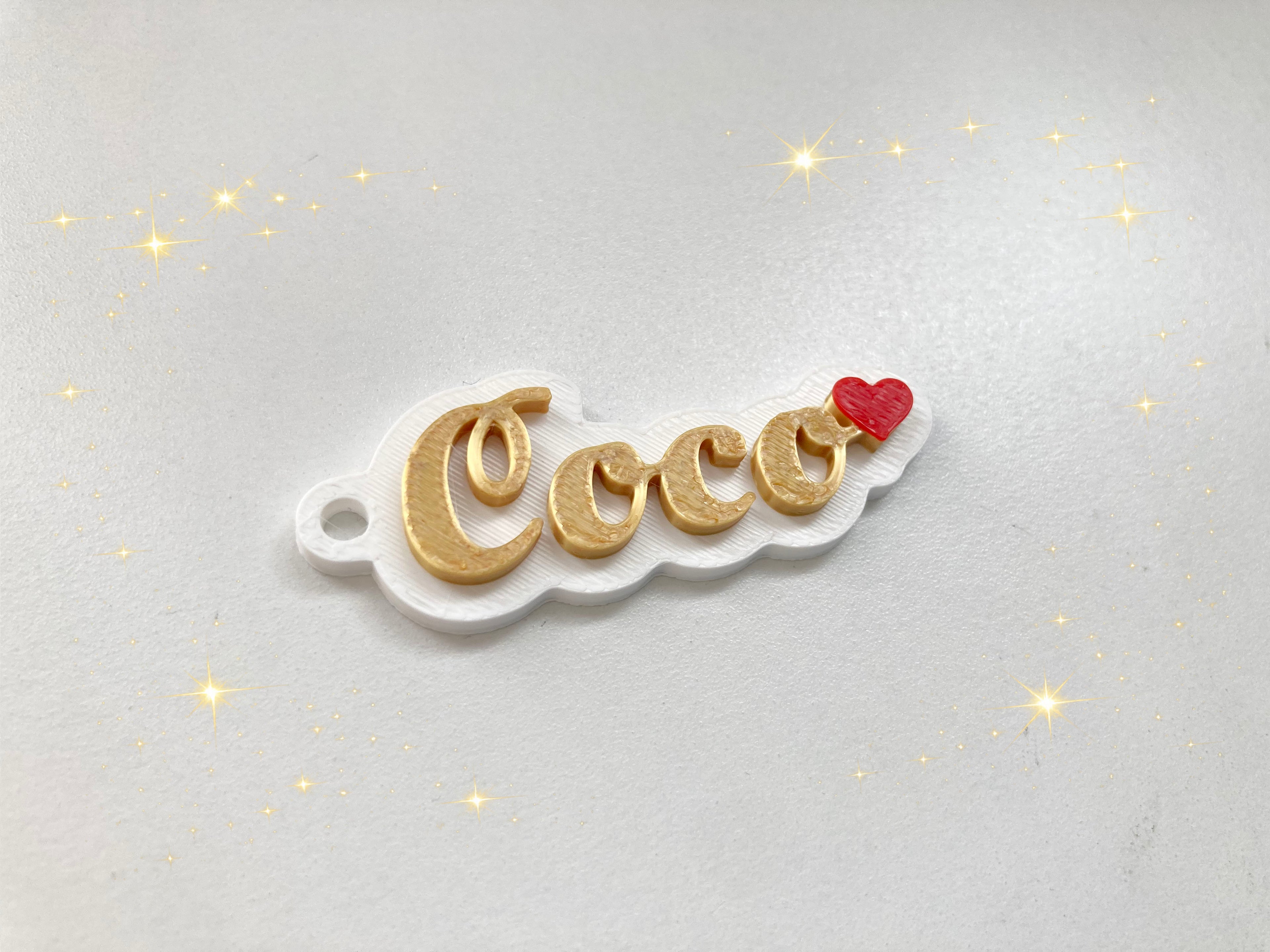 Customizable Parametric Name Keychain_吉田工房