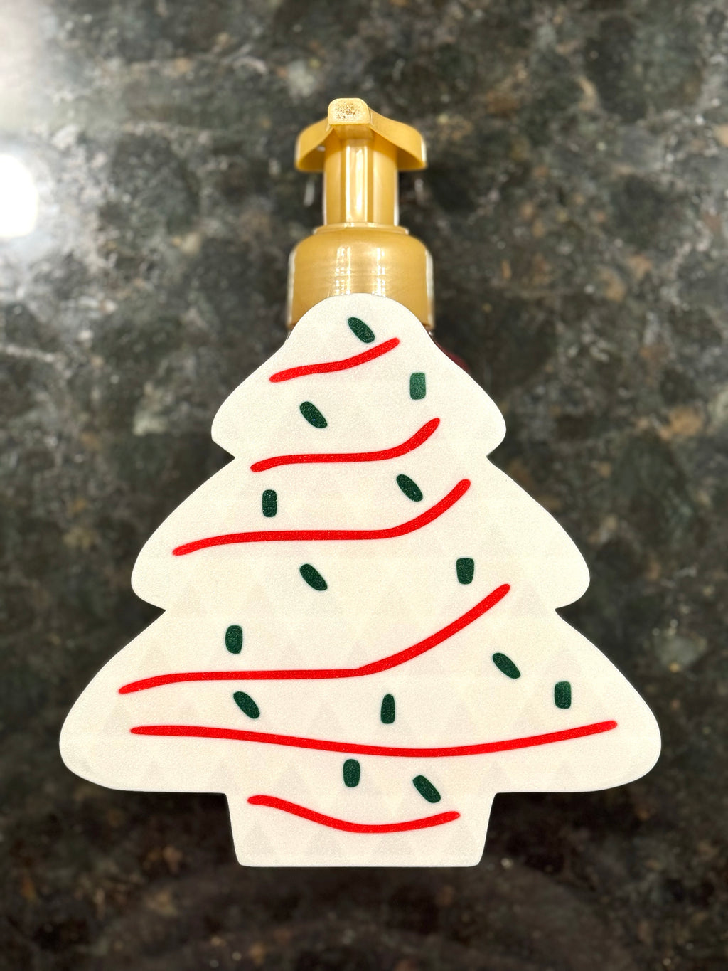 Christmas Tree Snack Cake B&BW Soap Bottle Holder