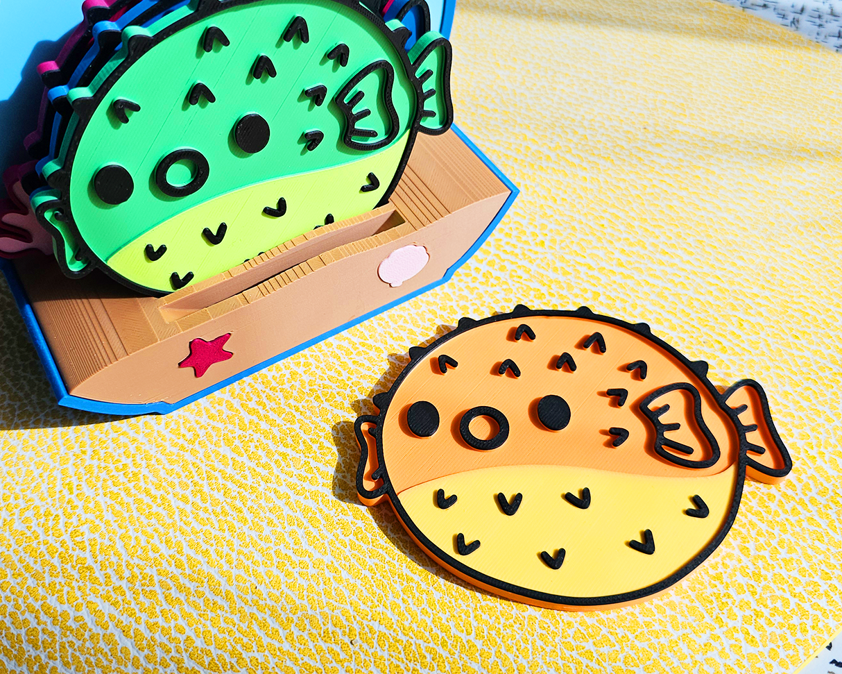 Pufferfish Coaster Set