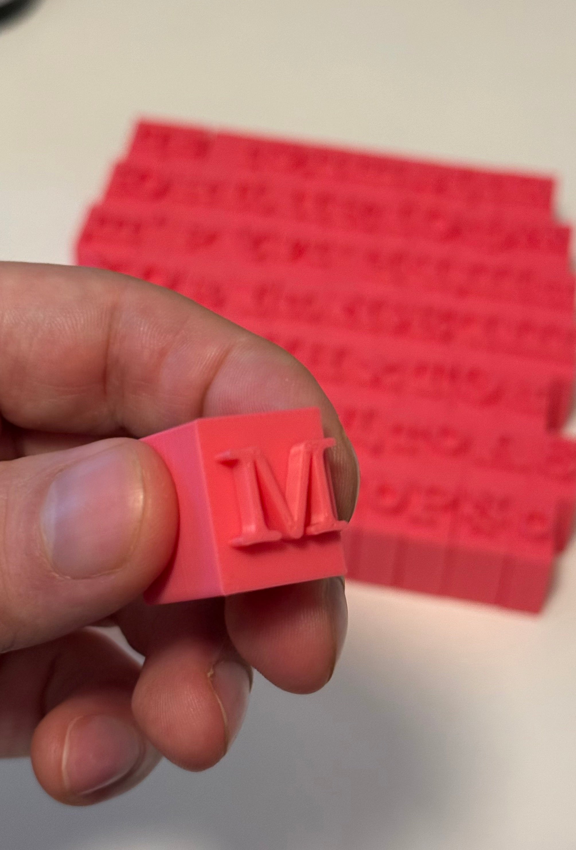 Ukrainian Alphabet Letter Stamps for Pottery, Clay
