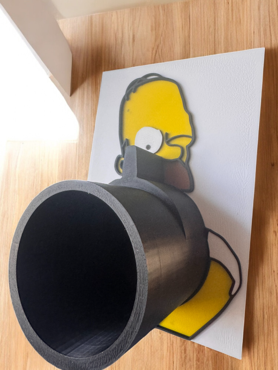 Homer Holding a Gun -Wall-Mounted Shelf& Organizer
